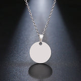 Simple Circle Pendant Necklace, Women's  Jewelry