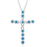 Silver Necklace & Cross Pendant, Men's  Jewelry