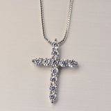 Silver Necklace & Cross Pendant, Men's  Jewelry