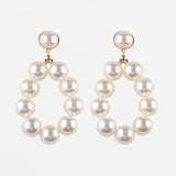Fashion Crystal Pearls Earrings, Women's Jewelry