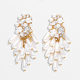 Fashion Crystal Pearls Earrings, Women's Jewelry
