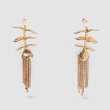 Fashion Crystal Pearls Earrings, Women's Jewelry