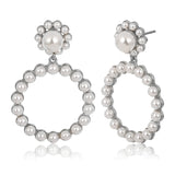 Round Pearl Earrings, Women's Jewelry