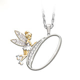 Crystal 26 Letters Flower Fairy Necklaces, Women's Jewelry