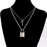 Double Layer Necklace & Hiphop Pendant, Women's  Jewelry