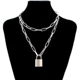 Double Layer Necklace & Hiphop Pendant, Women's  Jewelry