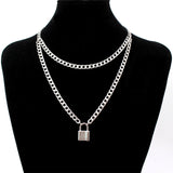 Double Layer Necklace & Hiphop Pendant, Women's  Jewelry