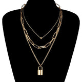Double Layer Necklace & Hiphop Pendant, Women's  Jewelry