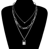 Double Layer Necklace & Hiphop Pendant, Women's  Jewelry