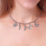 Letter Choker Necklace, Women's Jewelry