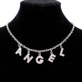 Letter Choker Necklace, Women's Jewelry
