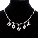 Letter Choker Necklace, Women's Jewelry