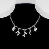 Letter Choker Necklace, Women's Jewelry