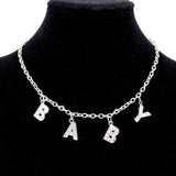 Letter Choker Necklace, Women's Jewelry