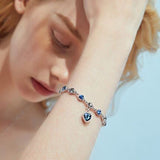 Blue Ocean Heart  Bracelet, Women's Jewelry