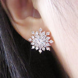 Crystal Snow Flake Earing, Women Jewelry