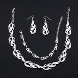 Flame Necklaces Bracelets Set , Women's Jewelry