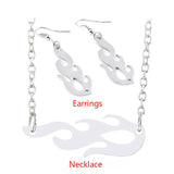 Flame Necklaces Bracelets Set , Women's Jewelry