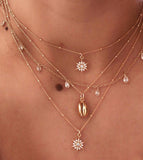 Bohemian Shell Crystal Multilayer Necklace, Women's Jewelry