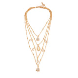 Bohemian Shell Crystal Multilayer Necklace, Women's Jewelry
