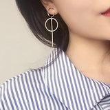 Long Circle Pendant Earrings, Women's  Jewelry