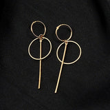 Long Circle Pendant Earrings, Women's  Jewelry