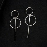 Long Circle Pendant Earrings, Women's  Jewelry