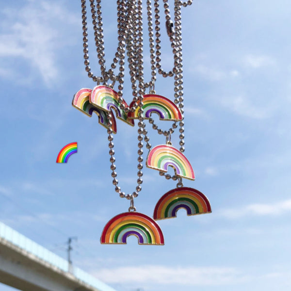 Rainbow Pendant Necklace, Women's Jewelry