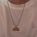 Rainbow Pendant Necklace, Women's Jewelry