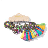 Vintage Big Round Earrings Set, Women's Jewelry