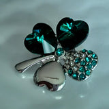 Four Leaf Gemstone Pendant, Women's  Jewelry