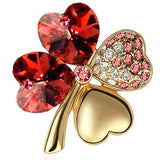 Four Leaf Gemstone Pendant, Women's  Jewelry