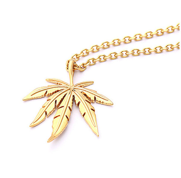 Leaf Pendant Necklace, Men's Jewelry