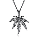 Leaf Pendant Necklace, Men's Jewelry
