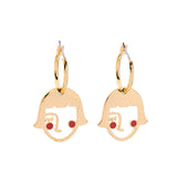 Cute Face Earrings, Women's Jewelry