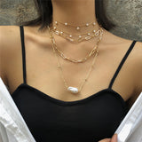 Bohemian Pearl Necklace, Women's Jewelry
