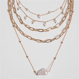 Bohemian Pearl Necklace, Women's Jewelry