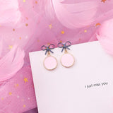 Pink Geometric Earrings, Women's Jewelry