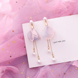 Pink Geometric Earrings, Women's Jewelry