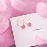 Pink Geometric Earrings, Women's Jewelry