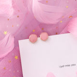 Pink Geometric Earrings, Women's Jewelry