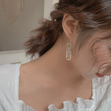 Blue Geometric Earrings, Women's Jewelry