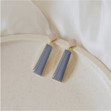 Blue Geometric Earrings, Women's Jewelry
