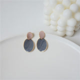 Blue Geometric Earrings, Women's Jewelry