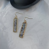 Blue Geometric Earrings, Women's Jewelry