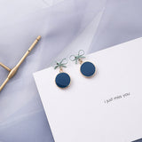 Blue Geometric Earrings, Women's Jewelry