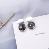 Blue Geometric Earrings, Women's Jewelry