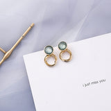 Blue Geometric Earrings, Women's Jewelry