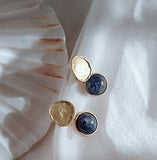 Blue Geometric Earrings, Women's Jewelry