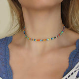 Bohemian Handmade Rainbow Necklace, Women's Jewelry